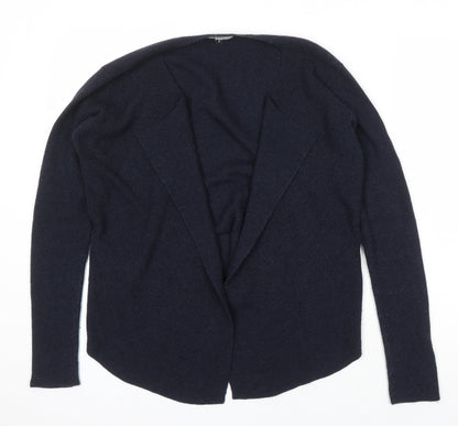 Galeries Lafayette Womens Blue V-Neck Wool Blend Cardigan Jumper Size S