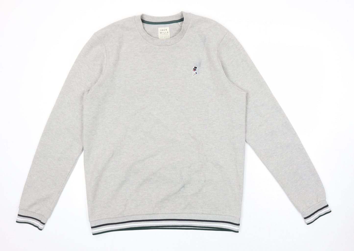 Mens UK Size L Jack Wills Grey Pullover Sweatshirt