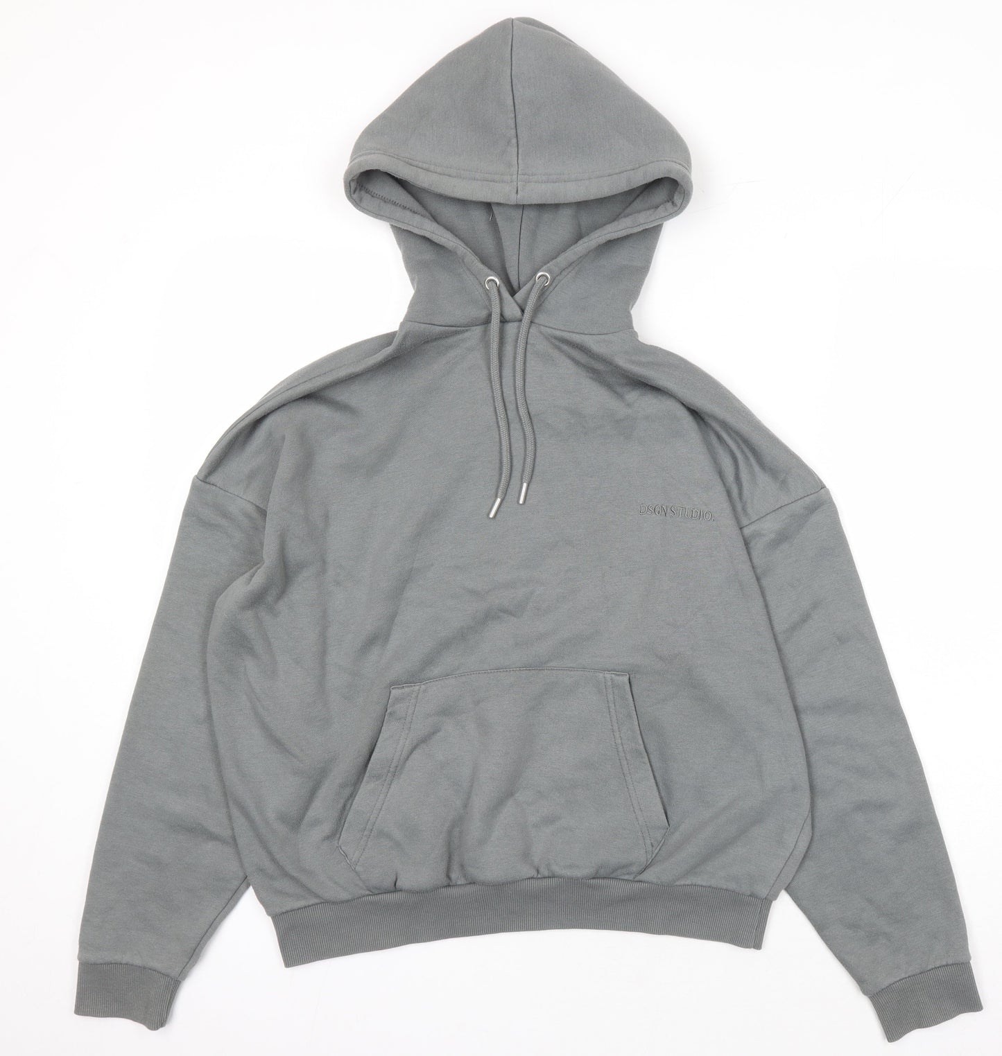 Boohoo Womens Green Houndstooth Polyester Pullover Hoodie Size S