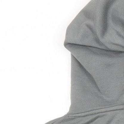 Boohoo Womens Green Houndstooth Polyester Pullover Hoodie Size S