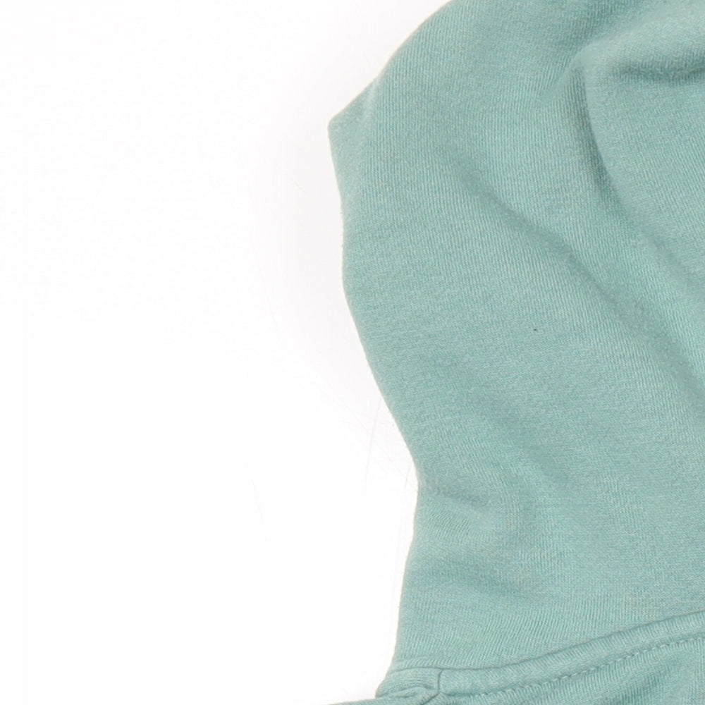 Urban Look Womens Green Polyester Full Zip Hoodie Size L Zip