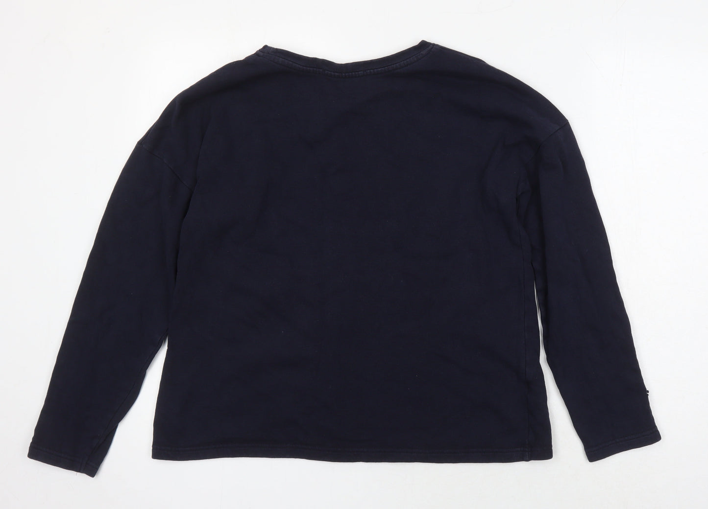 Mango Womens Blue Polyester Pullover Sweatshirt Size S