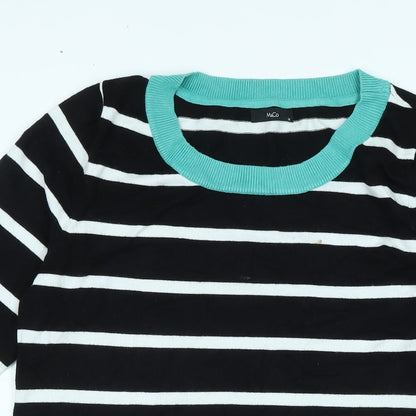 Womens UK Size 14 M&Co Black Pullover Jumper