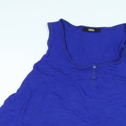 Womens UK Size 16 Marks and Spencer Blue Basic Tank