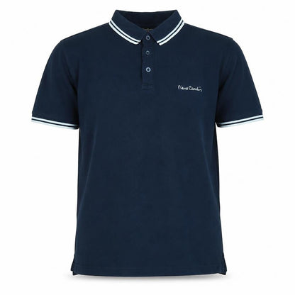 Pierre Carden Mens Blue Cotton T-Shirt Size L Collared