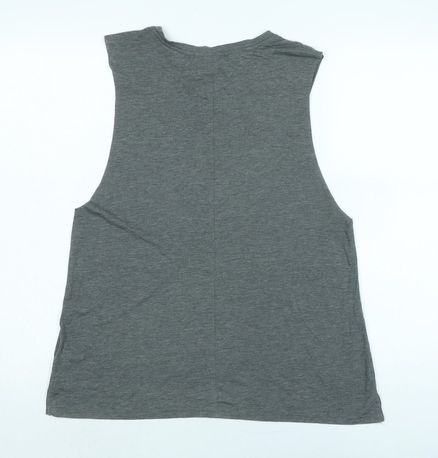 Womens UK Size 12 Topshop Grey Basic Tank