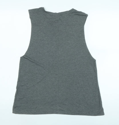 Womens UK Size 12 Topshop Grey Basic Tank