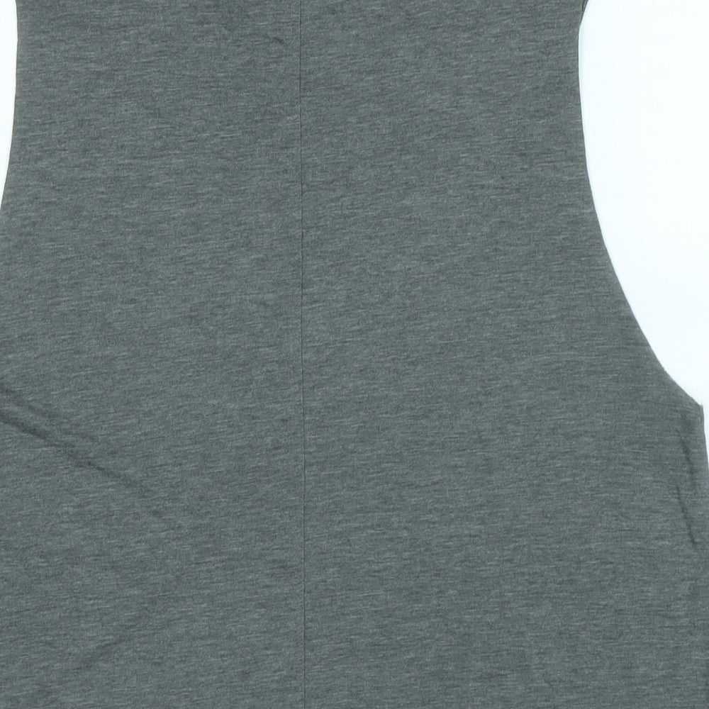 Womens UK Size 12 Topshop Grey Basic Tank