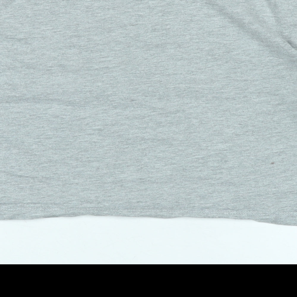 Womens UK Size 14 Missguided Grey Cropped T-Shirt