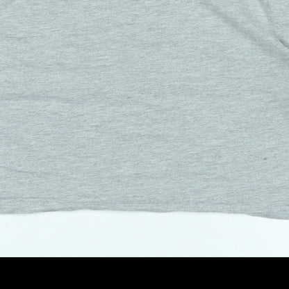 Womens UK Size 14 Missguided Grey Cropped T-Shirt