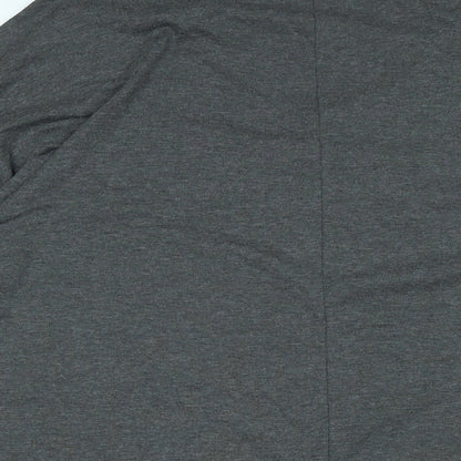 ORIGINAL ESSENTIALS Womens Grey Cotton Ringer T-Shirt Size 20 Boat Neck