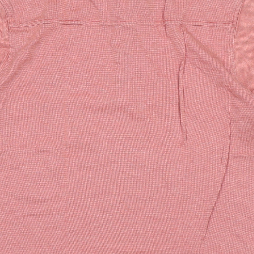 Jeffrey Banks Mens Pink Cotton T-Shirt Size M Collared