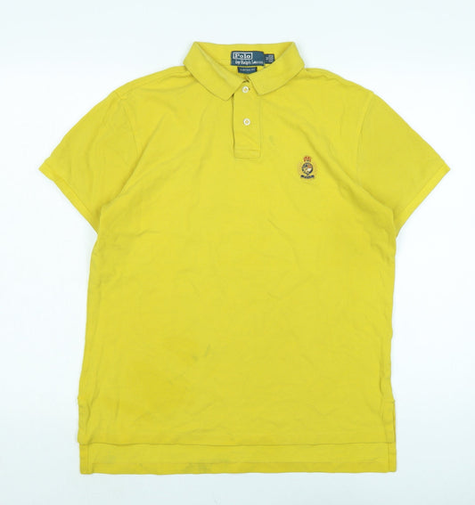 Polo Ralph Lauren Mens White Cashmere Blend Polo Size M Collared Button