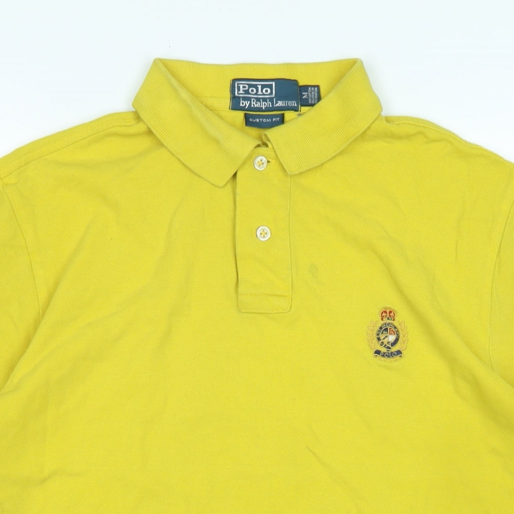 Polo Ralph Lauren Mens White Cashmere Blend Polo Size M Collared Button