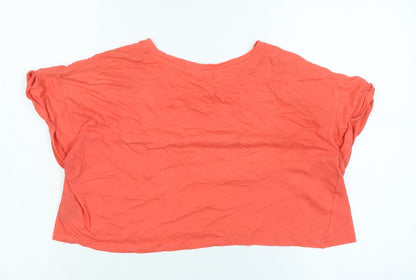 Womens UK Size XS H&M Pink Basic T-Shirt