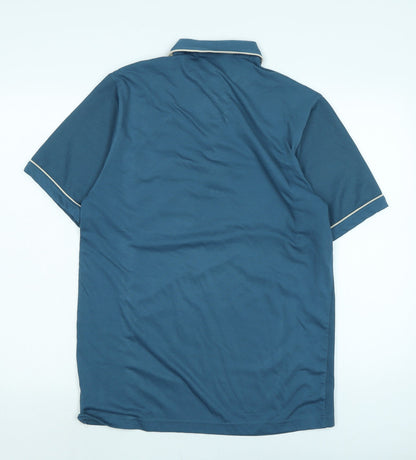 carabou Womens Blue Cotton Basic Polo Size M Collared