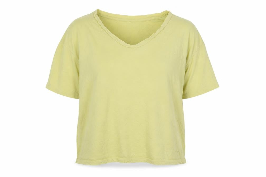 Womens UK Size XS WILD FABLE Yellow Basic T-Shirt