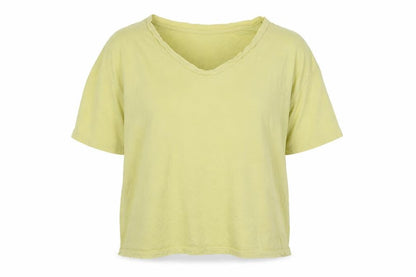 Womens UK Size XS WILD FABLE Yellow Basic T-Shirt