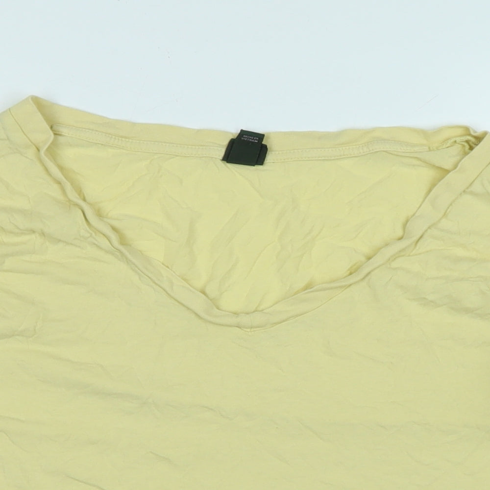 Womens UK Size XS WILD FABLE Yellow Basic T-Shirt