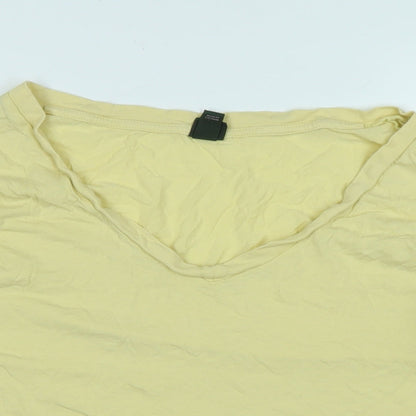 Womens UK Size XS WILD FABLE Yellow Basic T-Shirt
