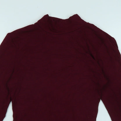 Womens UK Size M Fashion Nova Red Basic T-Shirt