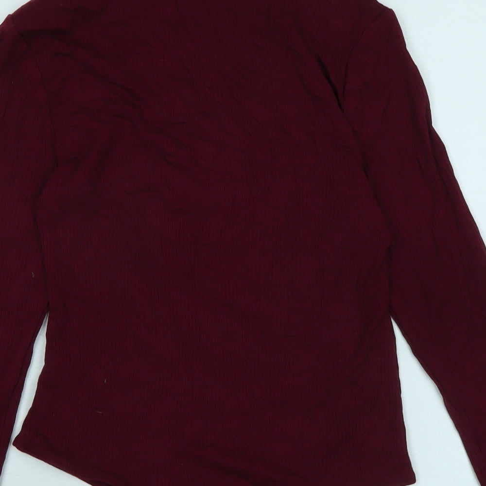 Womens UK Size M Fashion Nova Red Basic T-Shirt