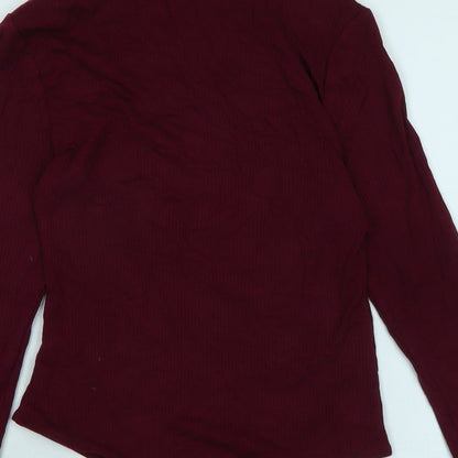 Womens UK Size M Fashion Nova Red Basic T-Shirt