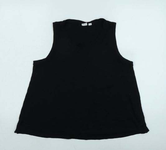 Womens UK Size M Gap Black Basic Tank