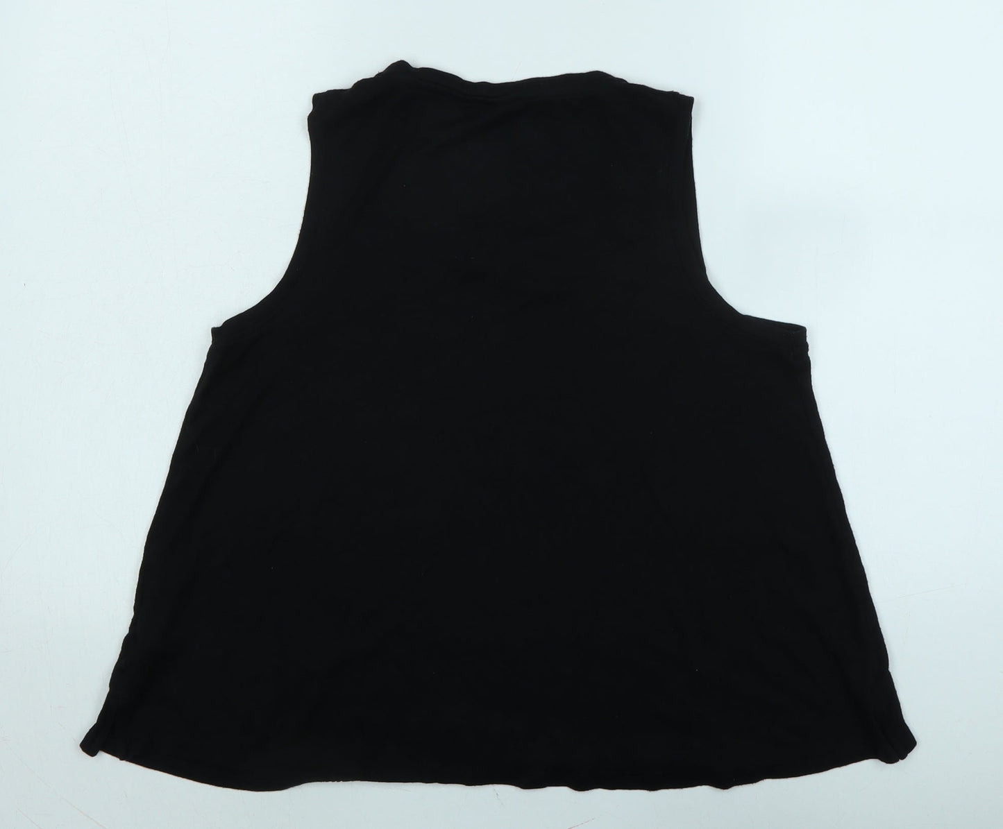 Womens UK Size M Gap Black Basic Tank