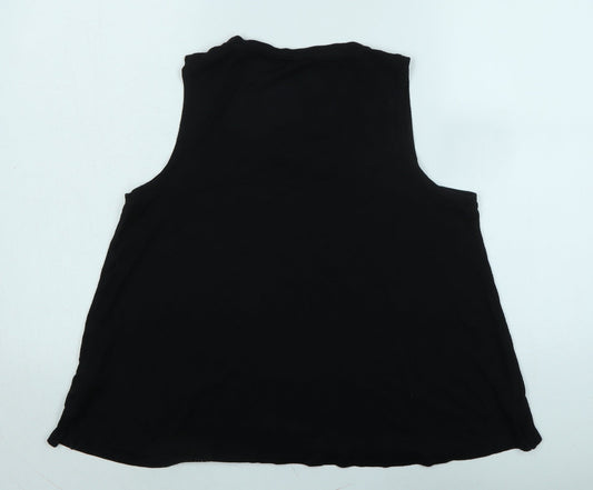 Womens UK Size M Gap Black Basic Tank