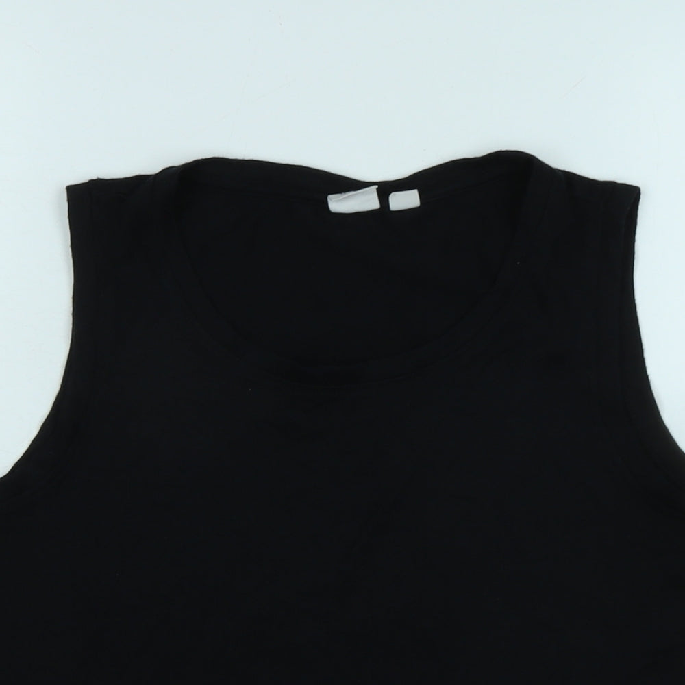 Womens UK Size M Gap Black Basic Tank
