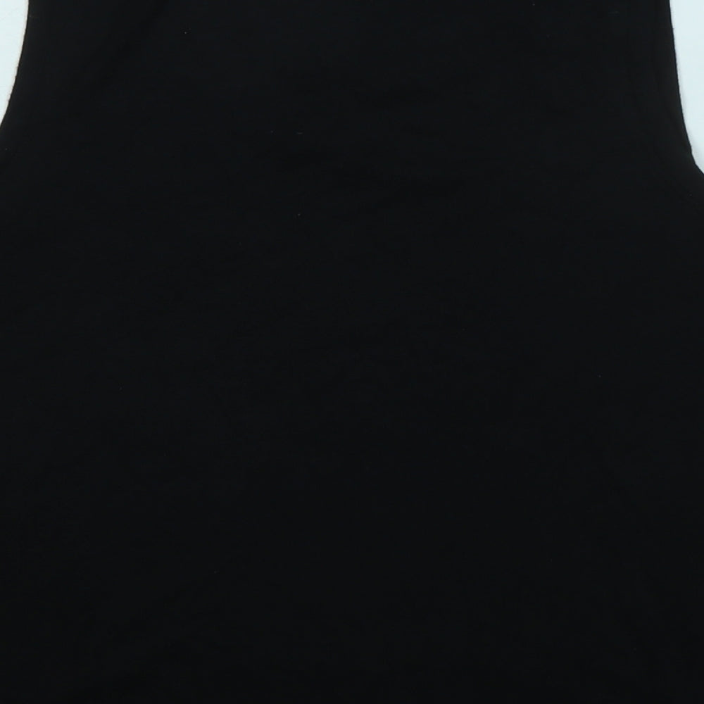 Womens UK Size M Gap Black Basic Tank