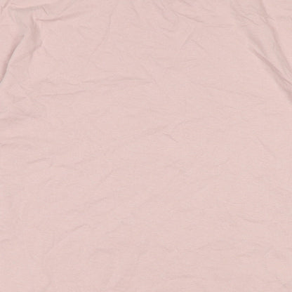 Topshop Womens Pink Cotton Basic T-Shirt Size M Crew Neck