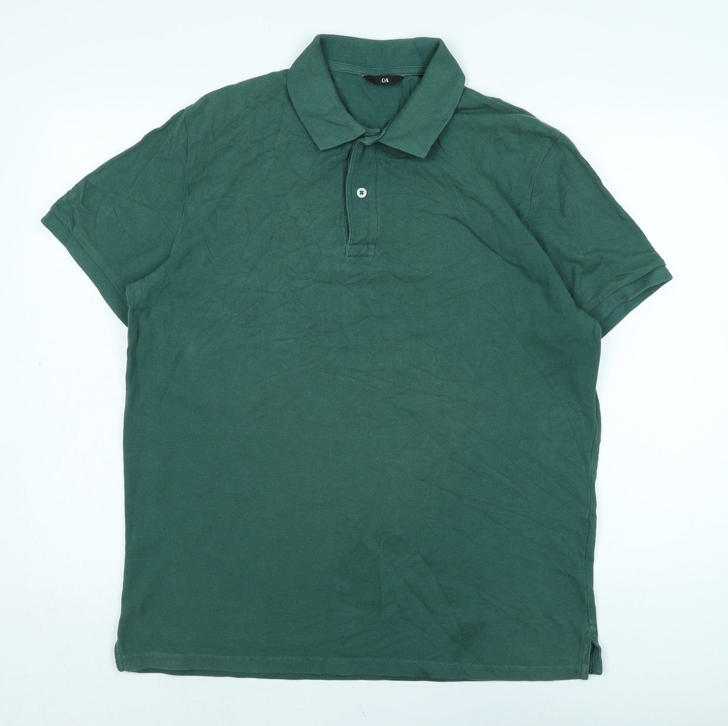 Mens UK Size L C&A Green  T-Shirt
