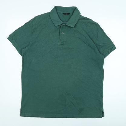 Mens UK Size L C&A Green  T-Shirt