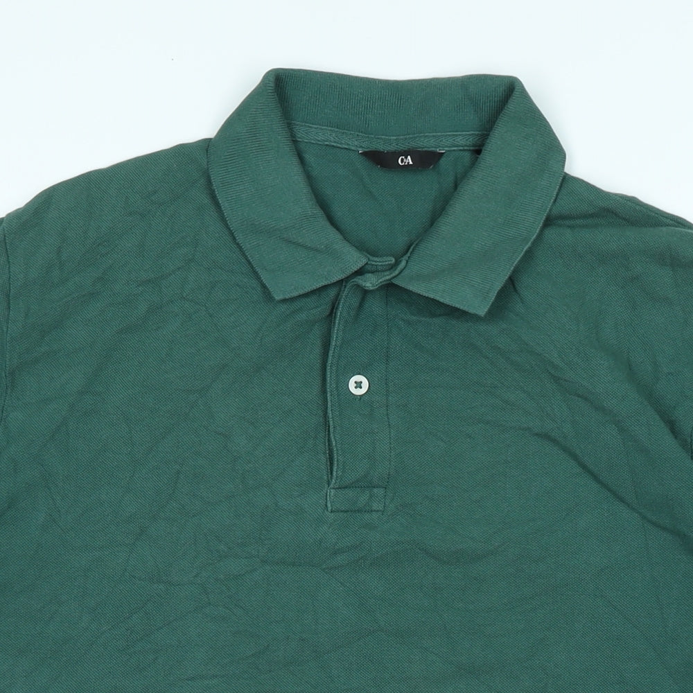 Mens UK Size L C&A Green  T-Shirt