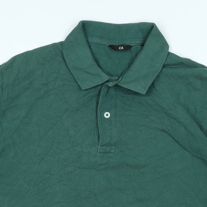 Mens UK Size L C&A Green  T-Shirt