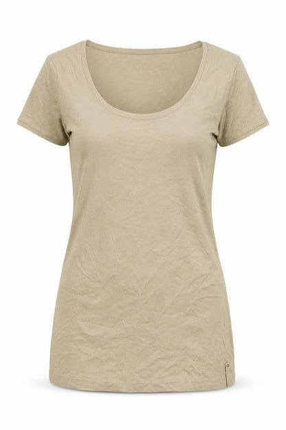 Womens UK Size S Stradivarius Beige Basic T-Shirt
