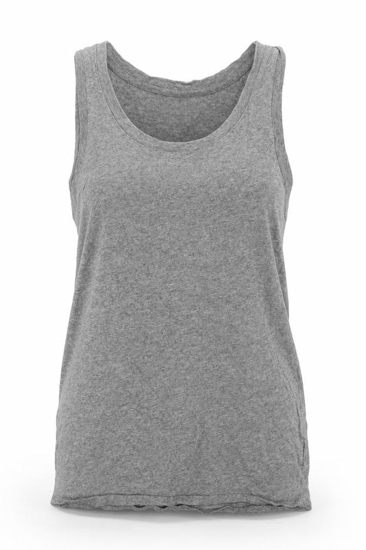 Debenhams Womens Grey Cotton Basic Tank Size S Scoop Neck