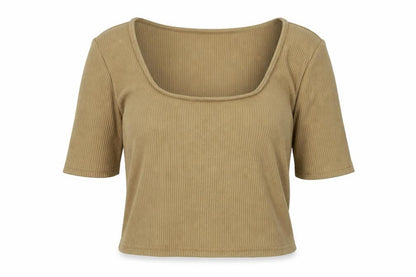H&M Womens Brown Cotton Basic Polo Size M Round Neck