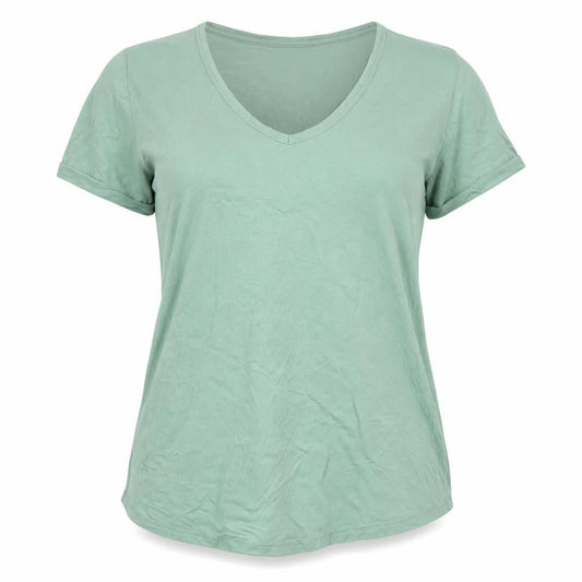 Dotti Womens Green Cotton Basic Polo Size M V-Neck