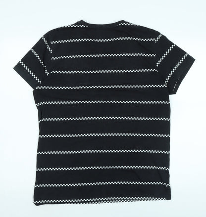 quidado con el pero Womens Black Cotton Basic T-Shirt Size M Crew Neck