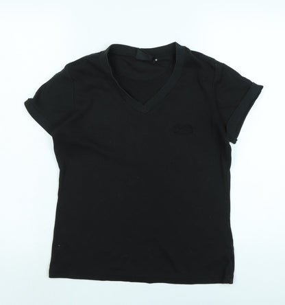 Womens UK Size 10 Lonsdale Black Basic T-Shirt