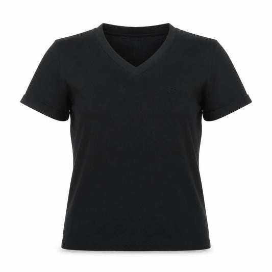 Womens UK Size 10 Lonsdale Black Basic T-Shirt