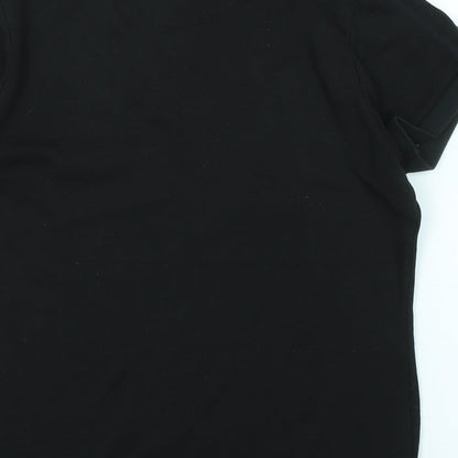 Womens UK Size 10 Lonsdale Black Basic T-Shirt