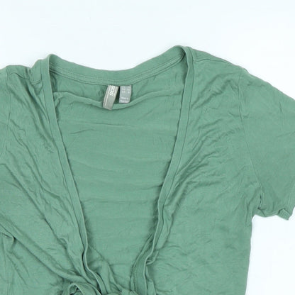 Womens UK Size 8 ASOS Green Wrap T-Shirt