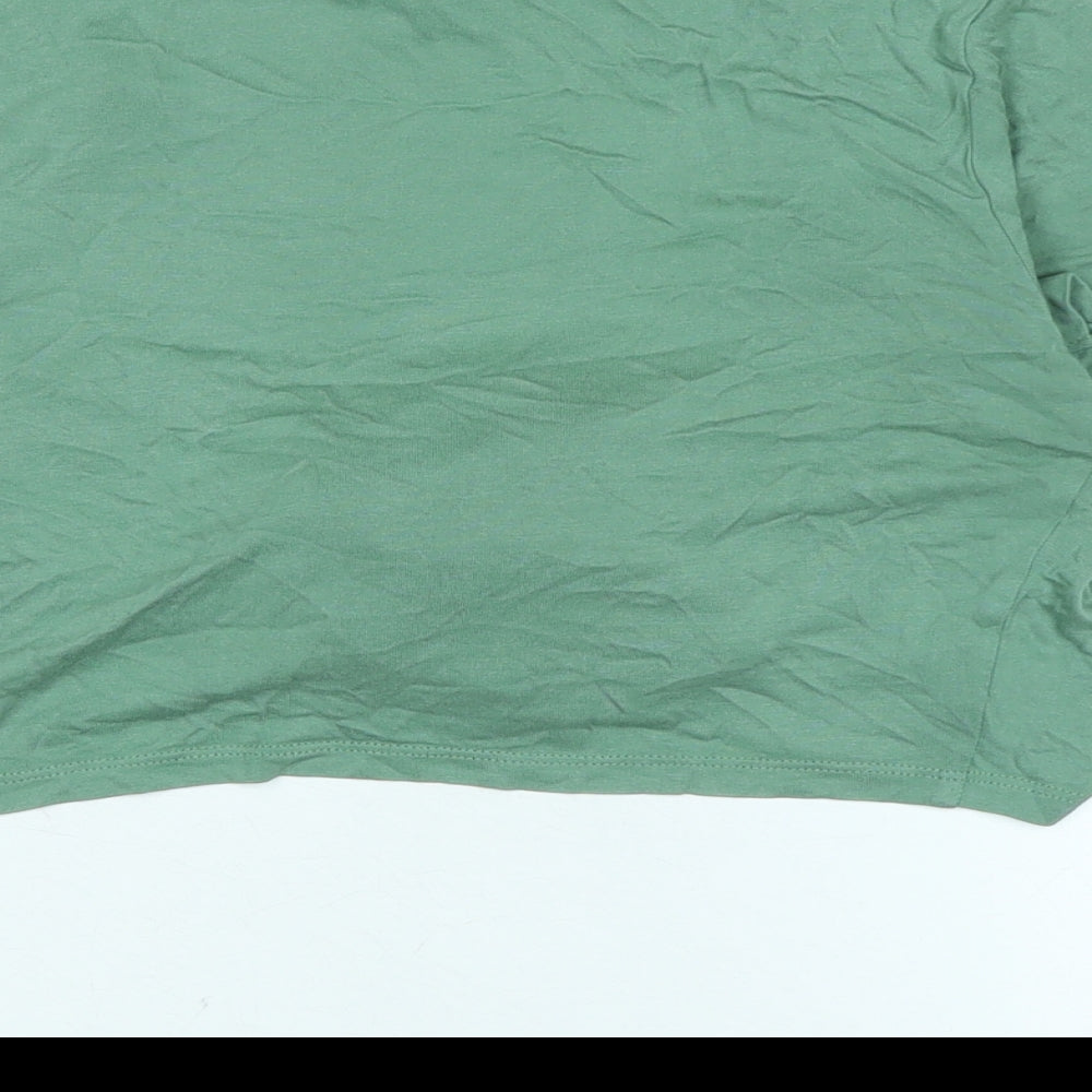 Womens UK Size 8 ASOS Green Wrap T-Shirt