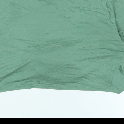 Womens UK Size 8 ASOS Green Wrap T-Shirt