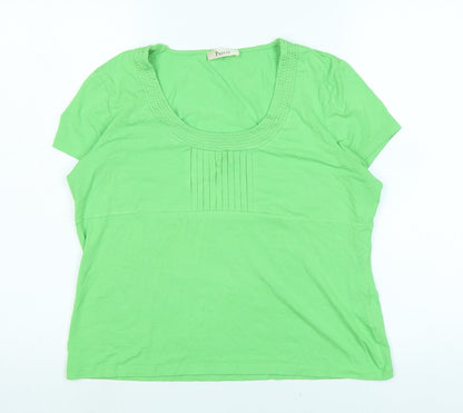 Womens UK Size L Precis Green Basic T-Shirt
