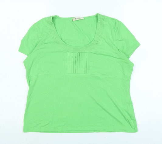 Womens UK Size L Precis Green Basic T-Shirt